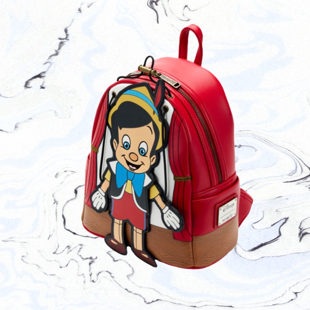 Loungefly Pinocchio Mini Backpack and Wallet - Picture 3 of 8